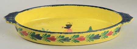 Soleil Yellow (Octagonal, Lady) 14" Oval Baker
