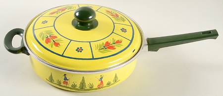 Soleil Yellow (Octagonal, Lady) 10" Metal Skillet & Lid