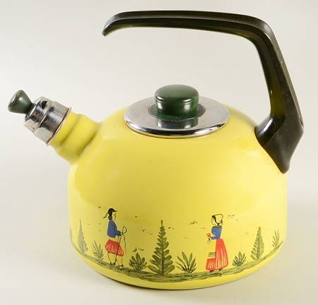 Soleil Yellow (Octagonal, Lady) Metal Kettle & Lid