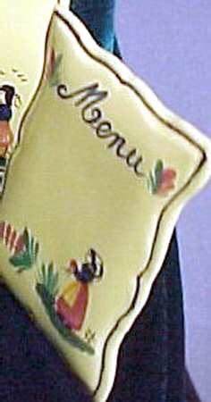Soleil Yellow (Octagonal, Lady) Menu Plaque