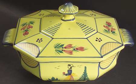 Soleil Yellow (Octagonal, Lady) Octagonal Covered Vegetable