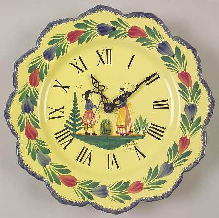 Soleil Yellow (Octagonal, Lady) Hanging Wall Clock
