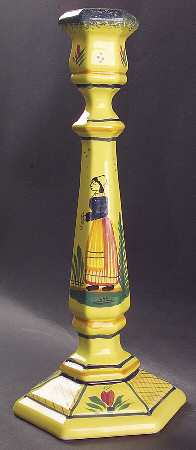 Soleil Yellow (Octagonal, Lady) 11" Candlestick