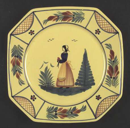Soleil Yellow (Octagonal, Lady) Dinner Plate