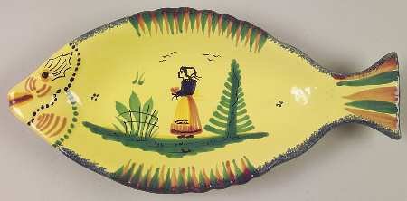 Soleil Yellow (Octagonal, Lady) 10" Oval Fish Dish