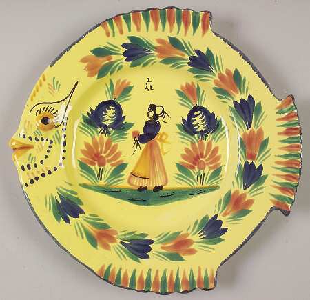 Soleil Yellow (Octagonal, Lady) Large Fish Dish