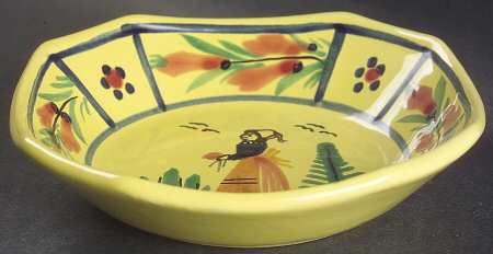 Soleil Yellow (Octagonal, Lady) Fruit/Dessert (Sauce) Bowl