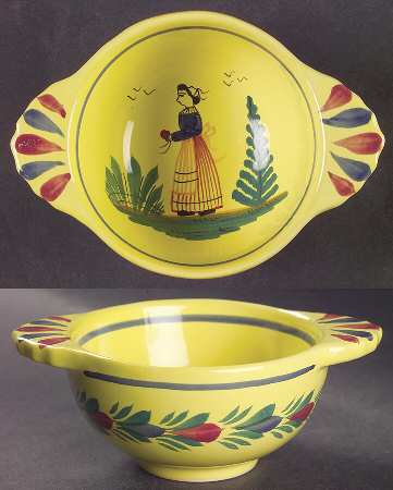 Soleil Yellow (Octagonal, Lady) Lugged Fruit/Dessert (Sauce) Bowl