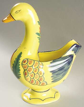 Soleil Yellow (Octagonal, Lady) Duck Planter