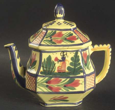 Soleil Yellow (Octagonal, Lady) Mini Teapot & Lid