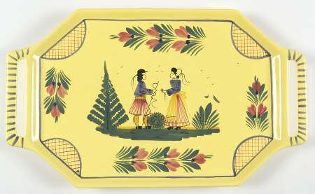 Soleil Yellow (Octagonal, Lady) 19" Handled Tray