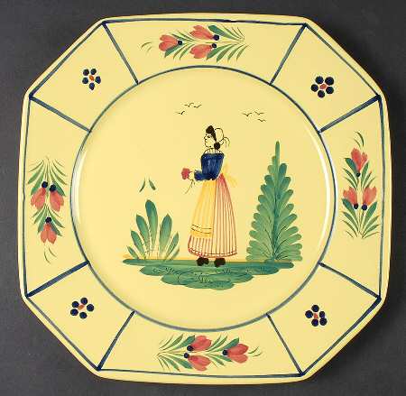 Soleil Yellow (Octagonal, Lady) Dinner Plate