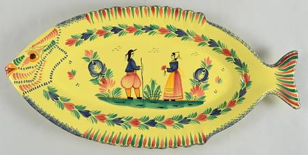 Soleil Yellow (Octagonal, Lady) 23" Fish Platter