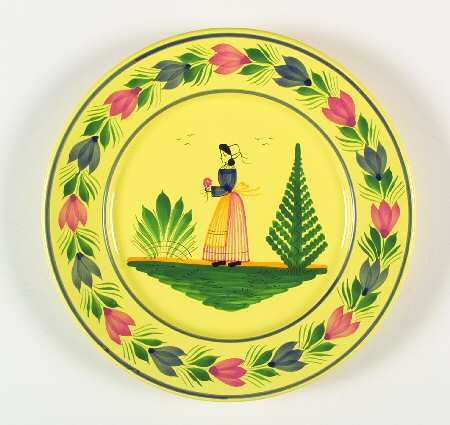 Soleil Yellow (Round) Large Luncheon Plate