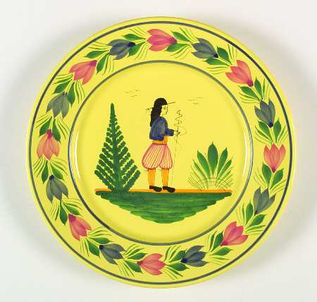 Soleil Yellow (Round) Large Luncheon Plate