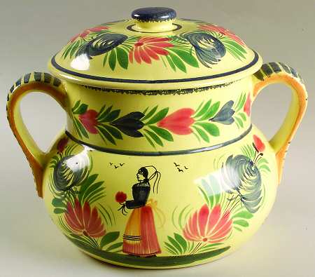 Soleil Yellow (Round) Cookie Jar & Lid