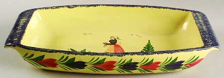 Soleil Yellow (Round) 13"  Rectangular Baker