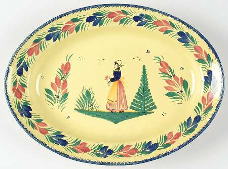 Soleil Yellow (Round) 13" Oval Serving Platter