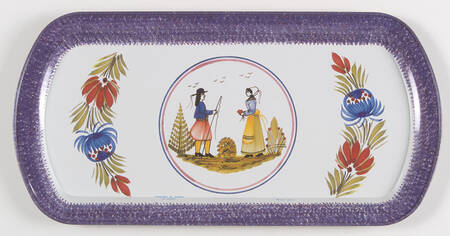 Tradition Oblong Tray Metal 11"