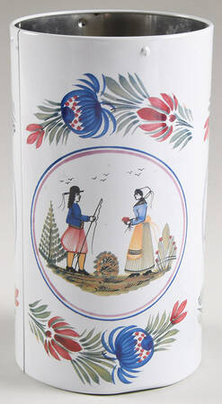 Tradition Tall Round Metal Box with Lid, No Lid