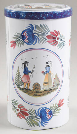 Tradition Tall Round Metal Box with Lid