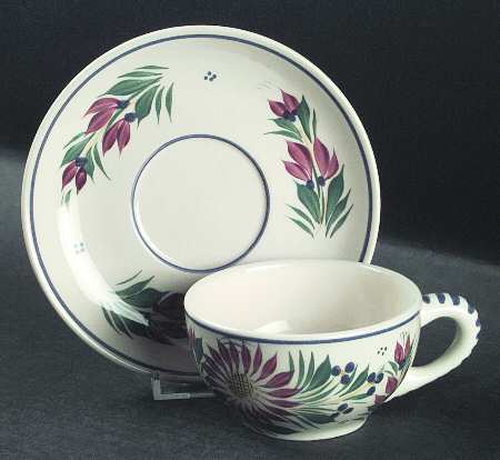 Fleuri Flat Cup & Saucer Set