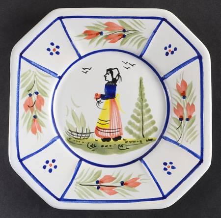 QUI18 Bread & Butter Plate by Quimper