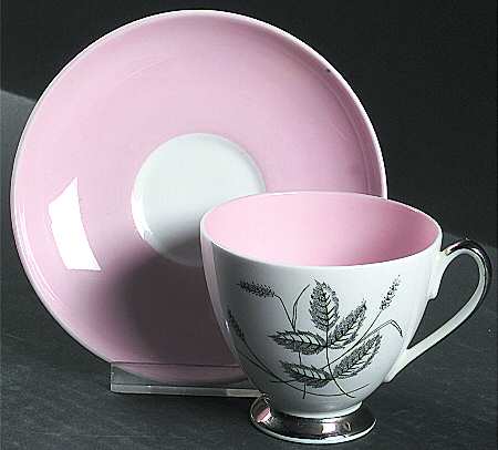 Harvest Pink Footed Cup & Saucer Set