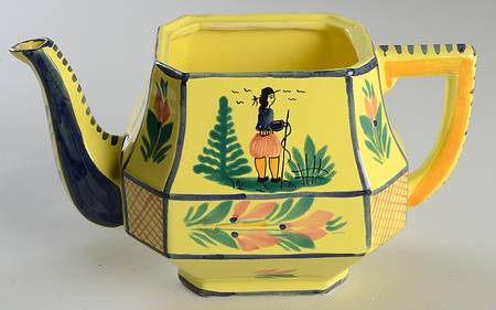 Soleil Yellow (Octagonal, Man) Teapot No Lid