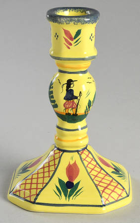 Soleil Yellow (Octagonal, Man) 5" Candlestick