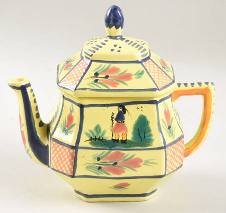Soleil Yellow (Octagonal, Man) Mini Teapot & Lid