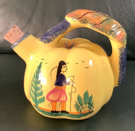 Soleil Yellow (Octagonal, Man) Oil Or Vinegar Cruet and Stopper