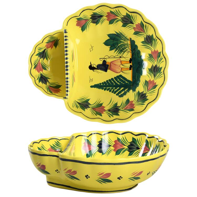 Soleil Yellow (Octagonal, Man) 1 Piece Chip & Dip