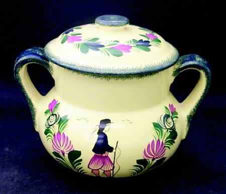 Soleil Yellow (Octagonal, Man) Cookie Jar & Lid
