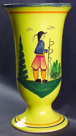 Soleil Yellow (Octagonal, Man) 9" Vase