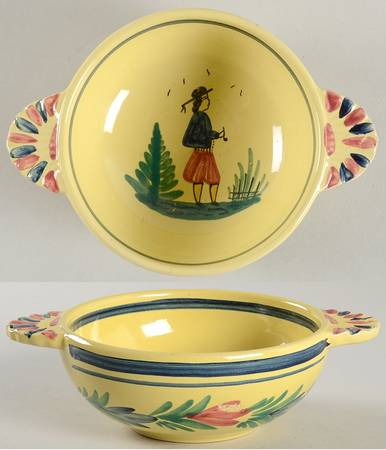 Soleil Yellow (Octagonal, Man) Lugged Soup Bowl