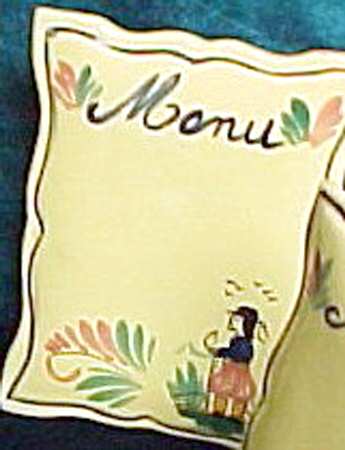 Soleil Yellow (Octagonal, Man) Menu Plaque