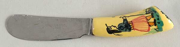 Soleil Yellow (Octagonal, Man) Hollow Handle Butter Spreader