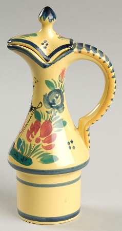 Soleil Yellow (Octagonal, Man) Oil Cruet and Stopper