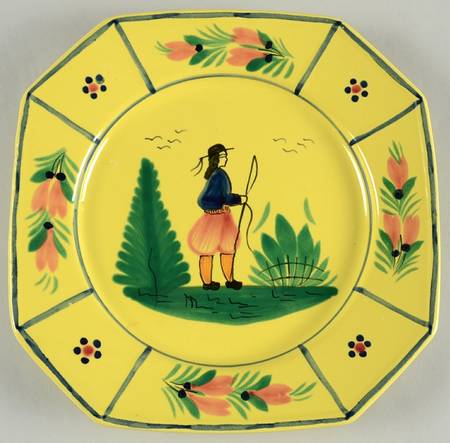 Soleil Yellow (Octagonal, Man) Luncheon Plate