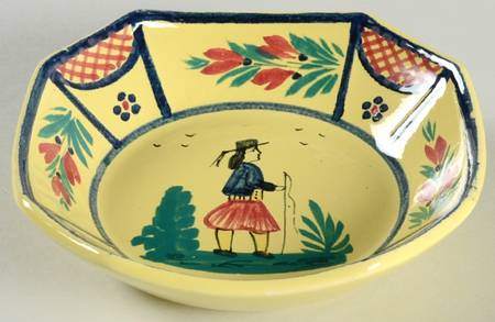 Soleil Yellow (Octagonal, Man) Fruit/Dessert (Sauce) Bowl