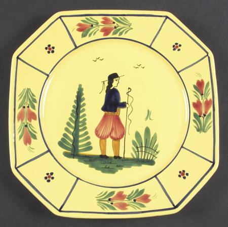 Soleil Yellow (Octagonal, Man) Dinner Plate