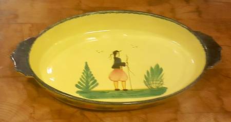 Soleil Yellow (Octagonal, Man) 14" Oval Baker