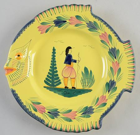 Soleil Yellow (Octagonal, Man) Fish Plate