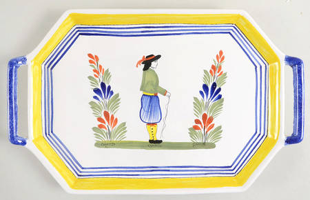 Henriot (Lady Or Man Center) 15" Handled Tray