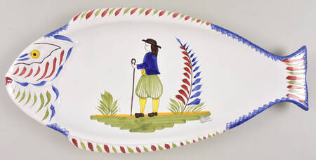 Henriot (Lady Or Man Center) 16" Fish Platter