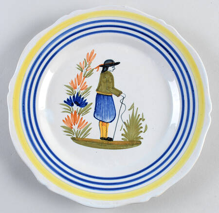 Henriot (Lady Or Man Center) Luncheon Plate