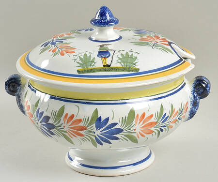 Henriot (Lady Or Man Center) Tureen & Lid