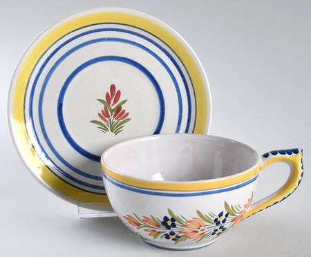 Henriot (Lady Or Man Center) Jumbo Cup & Saucer Set