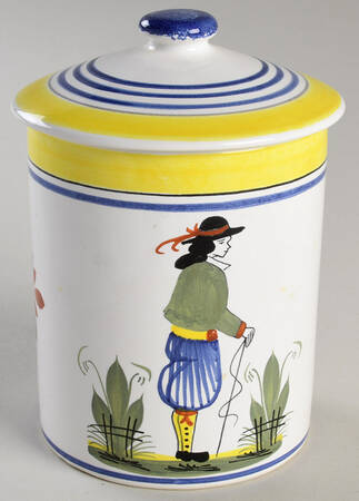 Henriot (Lady Or Man Center) Large Canister & Lid